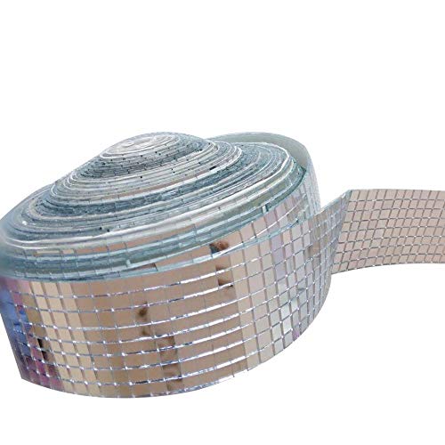 YongPan Roll REAL Glass Craft Mini Square Mirrors Mosaic Tiles for DIY Crafts,Ball,Home decoration (1.0M length) - Image 3