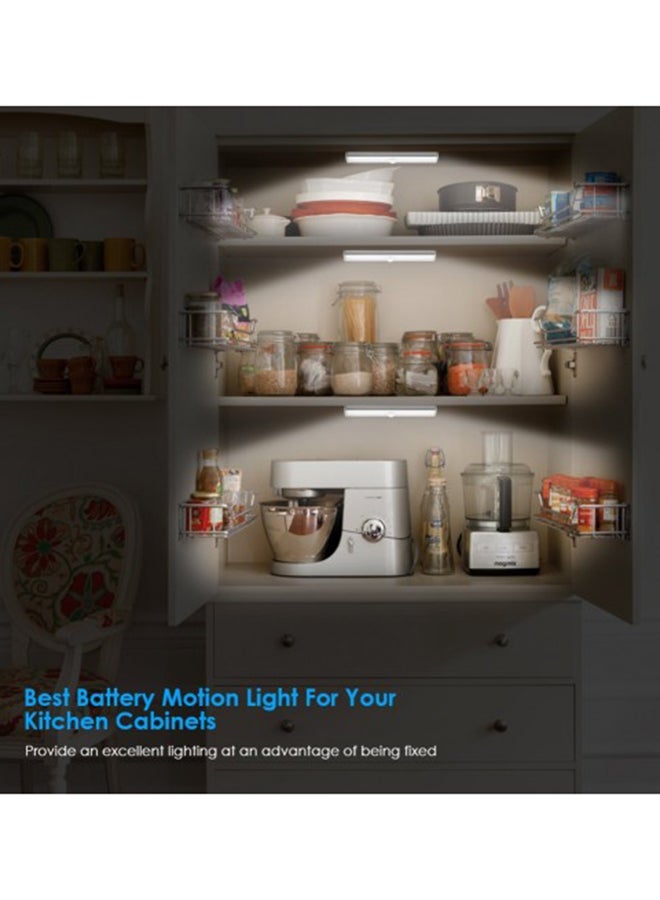 10 LED Motion Sensing Wireless Closet Light White 7.3x1.18inch - Image 3