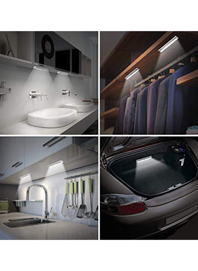 10 LED Motion Sensing Wireless Closet Light White 7.3x1.18inch - Image 2