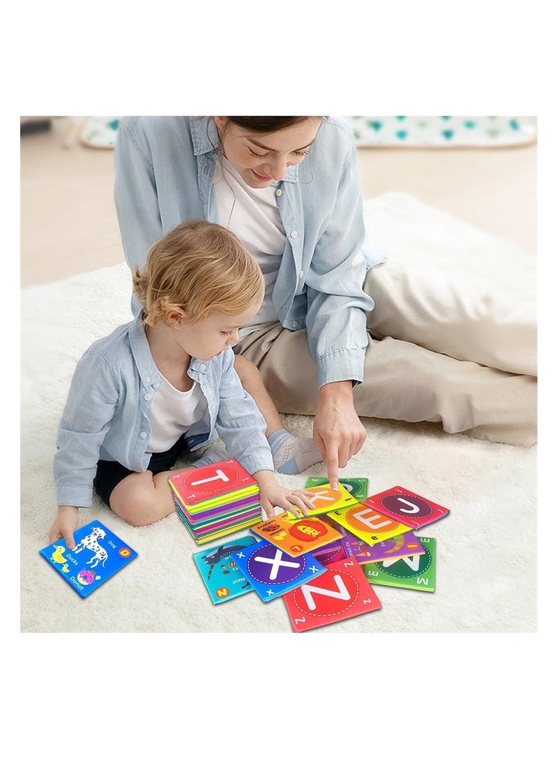Soft Alphabet Flashcards Toy, Educational Cloth Alphabet Toy, 26 Alphabet Letters and Flora Fauna Awareness Toys for Kids - Image 2