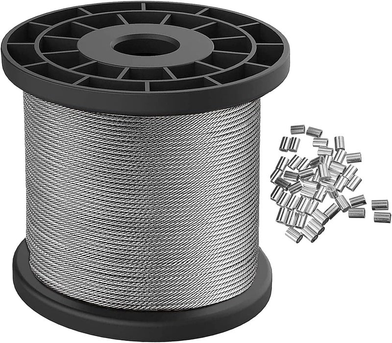آيديال سوان 1.5 مم × 100 متر كابل فولاذي مجلفن مغطى بـ PVC بلاستيكي مخصص للغابات لتعليق إطارات الصور من الفولاذ المقاوم للصدأ 304 - Image 1
