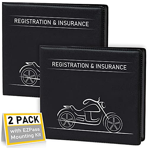 CANOPUS Car Registration and Insurance Holder Car Document Holder Vehicle Registration and Insurance Card Holder Wallet for Auto Trailer Motorcycle Truck Vehicle Paperwork Organizer 2 Pack - Image 1