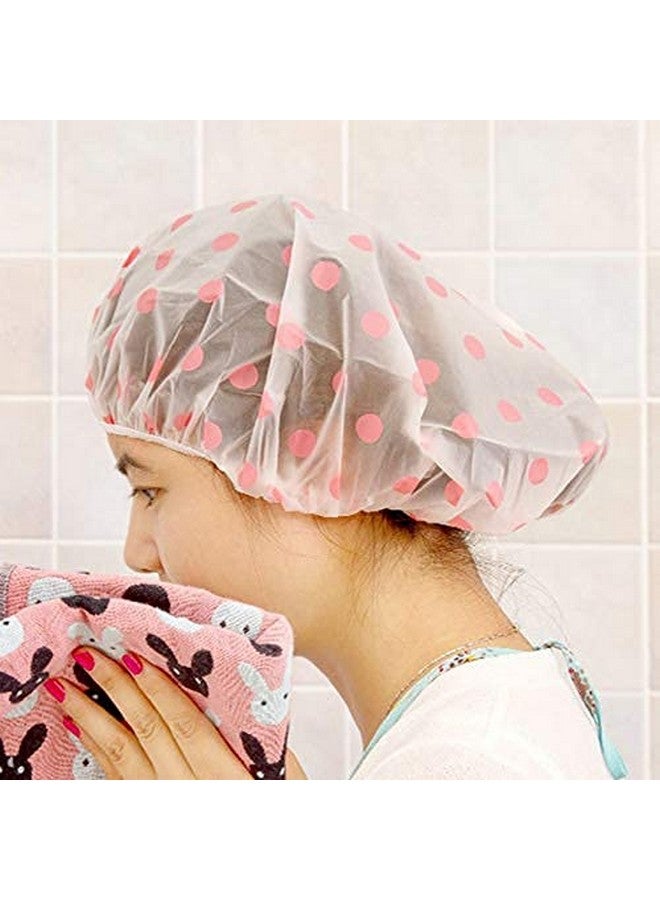 AONAT SINGARO 3 pcs Shower Caps for Women/Men Waterproof Shower Caps Reusable Shower Hats Elastic Bath Cap for Women Kids Girls, Travel Spa, Hotel and Hair Salon multi color, MULTI DESIGN. - Image 5