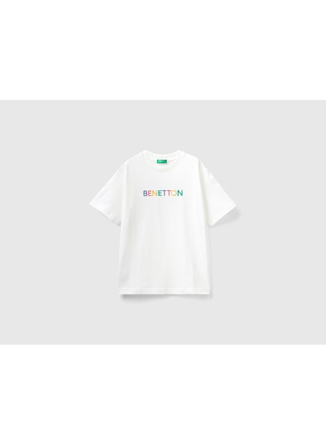 UNITED COLORS OF BENETTON T-Shirt With Embroidered Logo