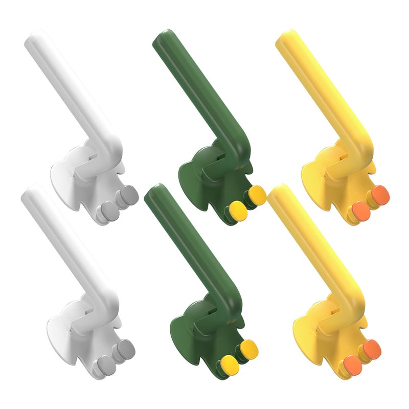 6pcs Adhesive and Wall Mounted Hook Wall Hook Cartoon Coat Hanger Clothes Hooks - Image 5
