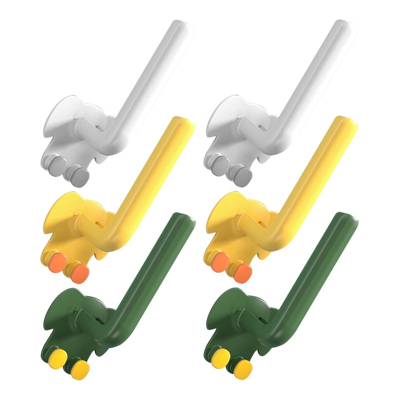 6pcs Adhesive and Wall Mounted Hook Wall Hook Cartoon Coat Hanger Clothes Hooks - Image 3