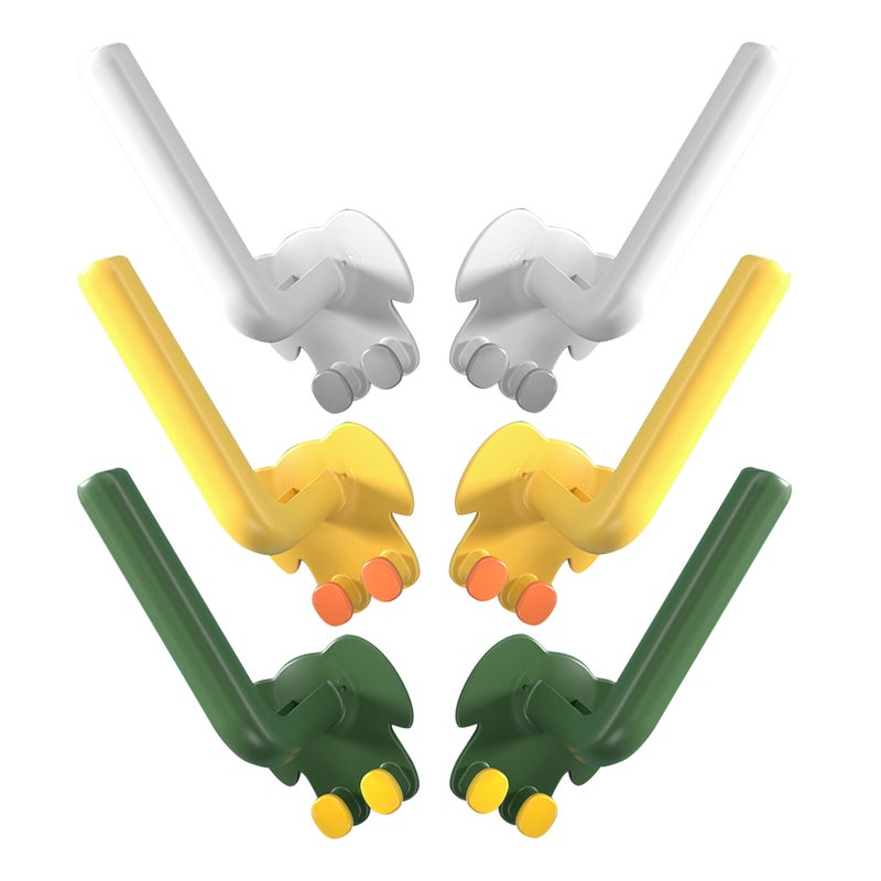 6pcs Adhesive and Wall Mounted Hook Wall Hook Cartoon Coat Hanger Clothes Hooks - Image 1