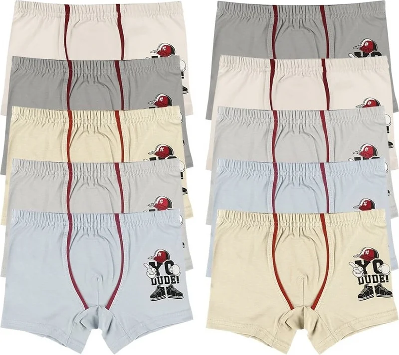دونيلا 10 Pcs Colored Dude Printed Boy's Boxer - 757004
