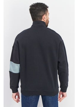 Asos Design Men High Neck Textured Long Sleeve Sweatshirt, Convar  - Image 2