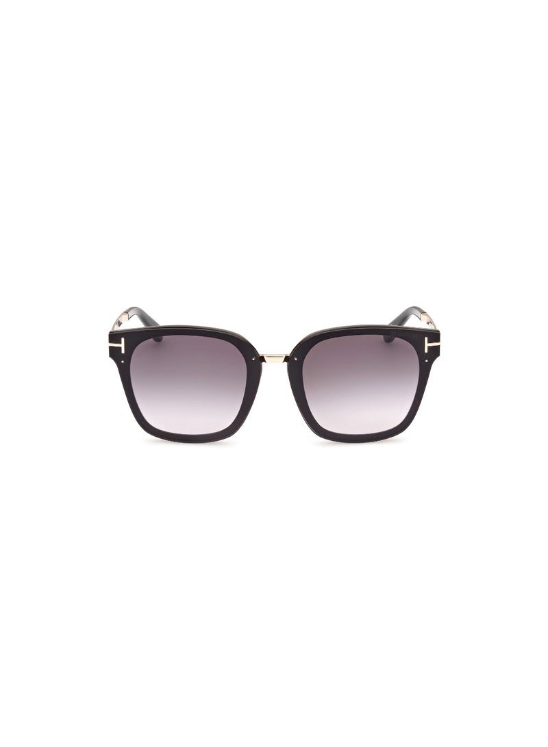 TOM FORD نظارات شمسية نسائية شكل مربع FT101401B68 حجم العدسة: 68 مليمتر - ذهبي باهت لامع - Image 2