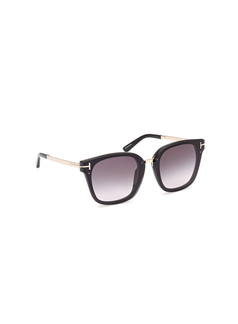 TOM FORD نظارات شمسية نسائية شكل مربع FT101401B68 حجم العدسة: 68 مليمتر - ذهبي باهت لامع - Image 3