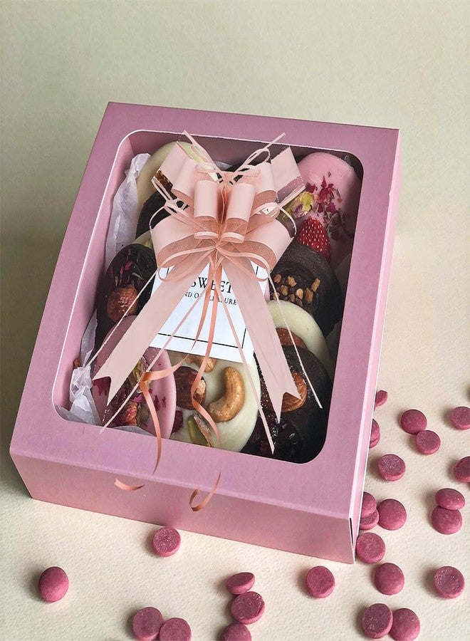 WEWILUCK Pull Bows for Presents - Large Light Pink Gift Bows for Gift Baskets, Flower Paper Wrapping, Ideal for Women, Party, Valentines Day, and More(6 inches, 15PCS) - Image 3