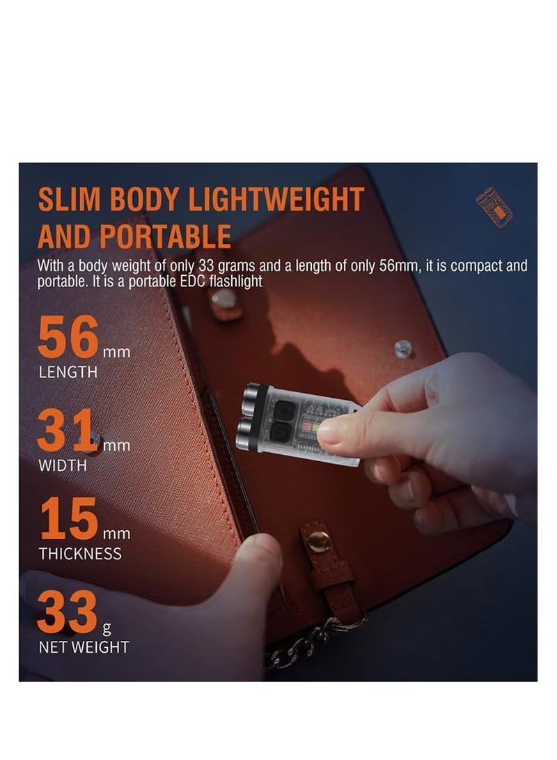 V3 مصغرة مصباح يدوي مصغرة قوية 900 عالية لومن مفتاح سلسلة مصباح يدوي ، سوبر مشرق جيب USB القابلة لإعادة الشحن التكتيكية الصمام مصباح يدوي ، مع ماء المغناطيسي ، ومناسبة للتخييم والمشي لمسافات طويلة - Image 4