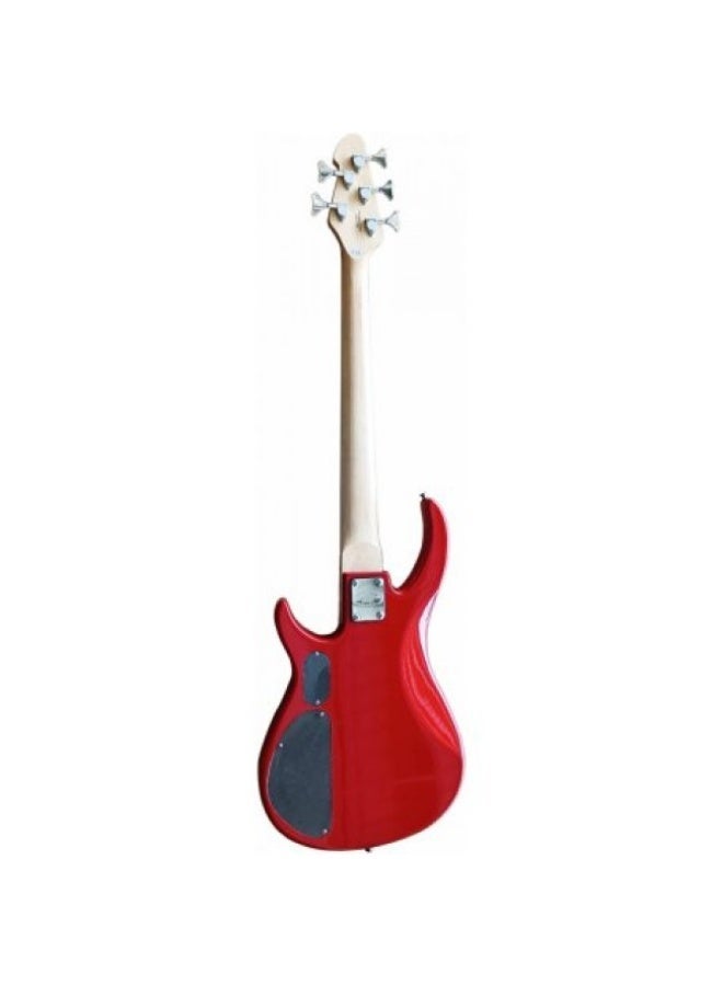Peavey Milestone 5 Plus Red-5 String Active Bass Guitar - Image 2