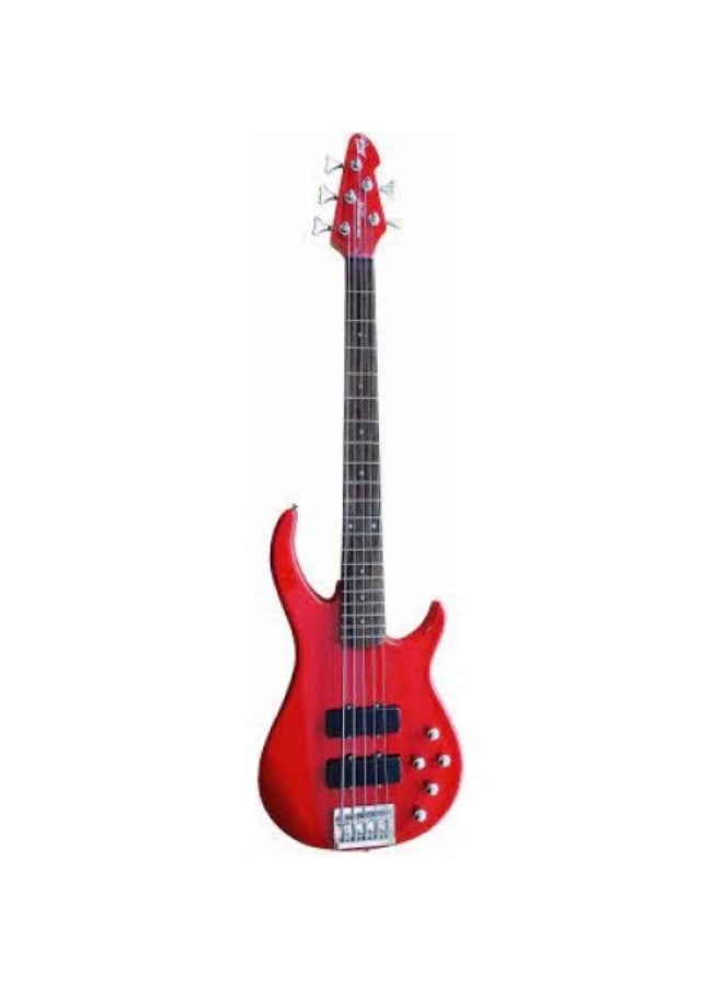 Peavey Milestone 5 Plus Red-5 String Active Bass Guitar - Image 1