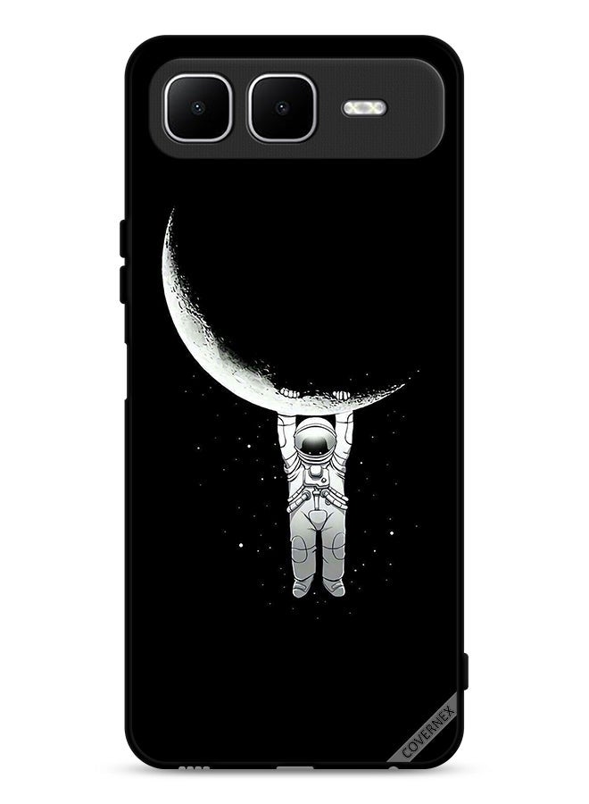 Covernex Infinix Smart 10 Plus Protective Case Cover Astronaut Hanging On Moon Photographic Print