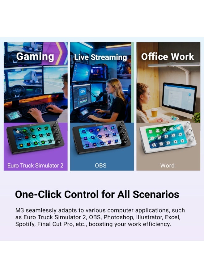 MiraBox StreamDeck Control Console Macro Key Customizable Mini Keyboard, Plug and Play for OBS, Photoshop, Excel, Zoom & More | 300+ Apps, 100+ Presets | Enhance Productivity - Image 4