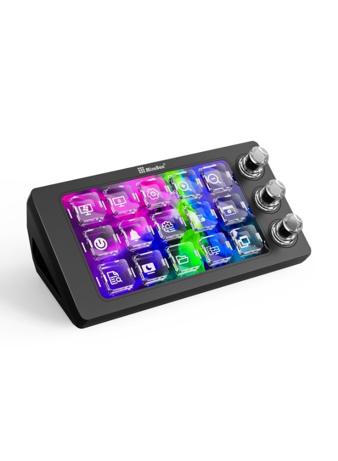 MiraBox StreamDeck Control Console Macro Key Customizable Mini Keyboard, Plug and Play for OBS, Photoshop, Excel, Zoom & More | 300+ Apps, 100+ Presets | Enhance Productivity - Image 1