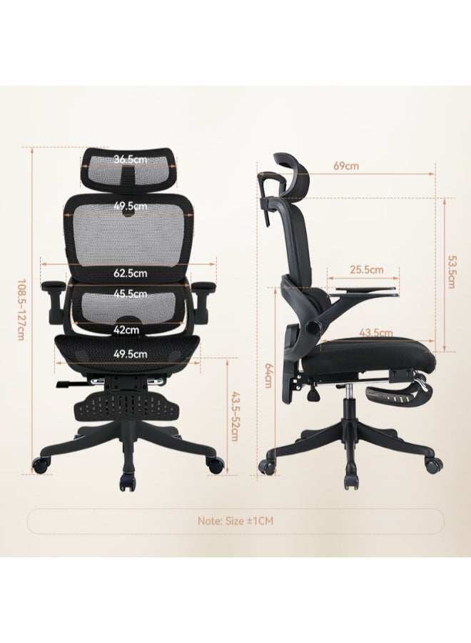 SIHOO B100-pro-101-JT Ergonomic Office Chair With Footrest Use for Home / Office / Gaming - Image 2
