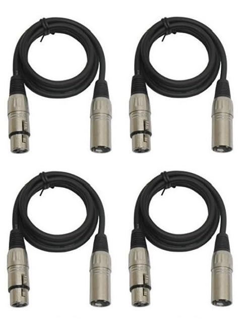 AUDIO 2000'S Audio2000'S ADC2037X4 Four-Pack 3-Foot XLR Male to XLR Female Balanced Microphone/Patch/Stage/Audio/Recording Cables (Total Four 3-Foot Cables) - Image 2