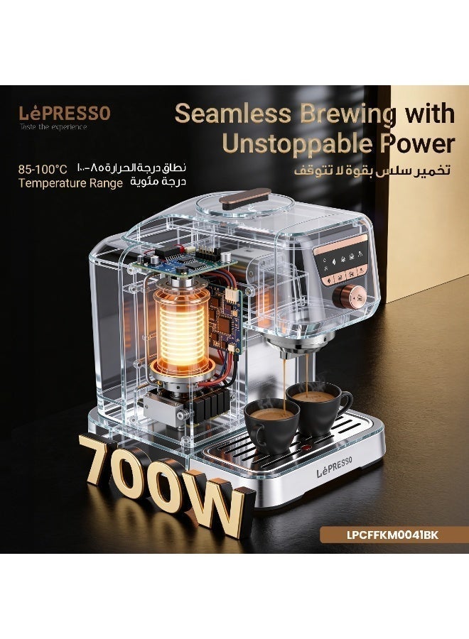 LePRESSO Automatic Turkish Coffee Maker | 700W Fast Brewing | Digital Panel | Self-Cleaning | 800ml Water Tank - Black - Image 5