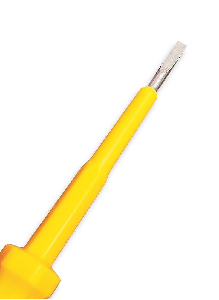 ABC Electrical testing screwdriver with built-in indicator light 500V that automatically lights up when an electric current is detected, made of plastic for high-quality insulation, sharp flat head suitable for simple screwing and tightening, as well as testing function  - Image 2