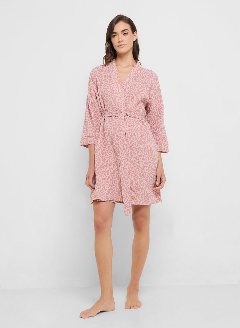 ELLA Printed Night Robe  - Image 1