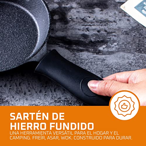 Bruntmor Cast Iron Frying Pan Set of 4-6x4 Inch Black Pre-Seasoned Skillets with Heat-Resistant Silicone - Mini Cast Iron Skillet Set for Stovetop, Oven, and Grill - Image 2