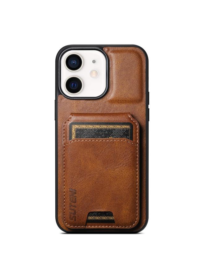 Suteni Case For iPhone 12 / 12 Pro H02 Leather Wallet Stand Back Phone Case - Image 1