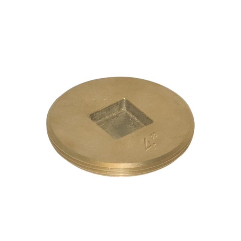 Eastman 4 Inch Cast Brass Cleanout Plug, Countersunk Design for Flush Fit, 42035 - Image 4