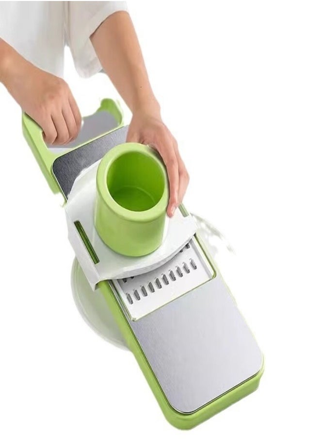 Stainless Steel Multi-Function Grater & Slicer Set – Safe & Efficient Kitchen Tool for Slicing, Shredding, and Mincing