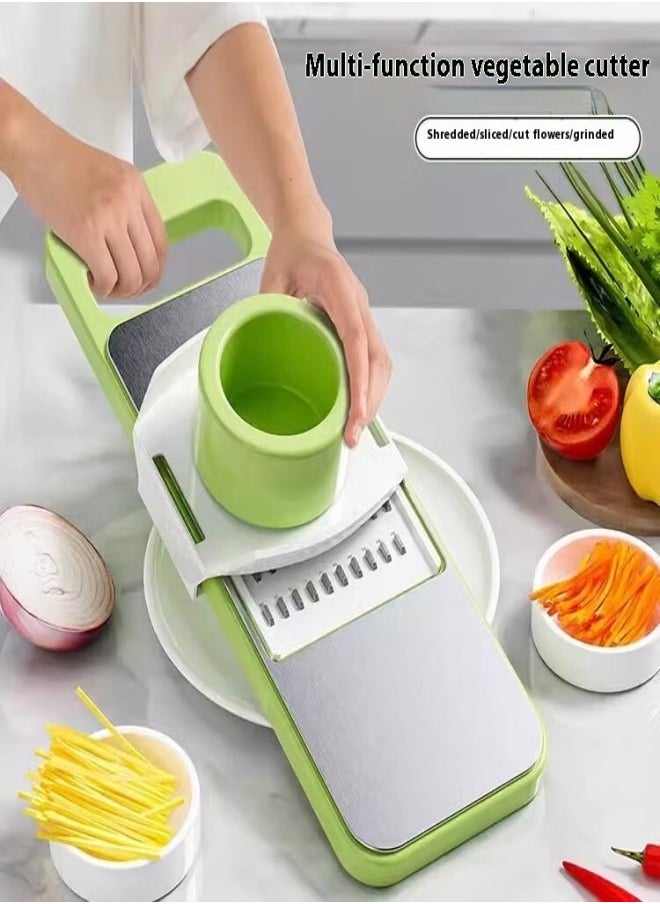 Stainless Steel Multi-Function Grater & Slicer Set – Safe & Efficient Kitchen Tool for Slicing, Shredding, and Mincing