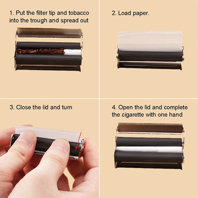 IXIGER Roller Hand Cigarette,110mm,raw Rolling Machine,Metal Automatic Tobacco,Smoking Rolling Machine - Image 3