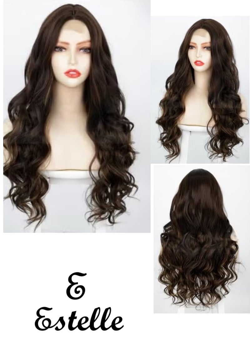 إستيل شعر مستعار صغير بدانتيل أمامي للنساء طويل وقصير مجعد (مموج، اللون رقم CX258) - Image 1