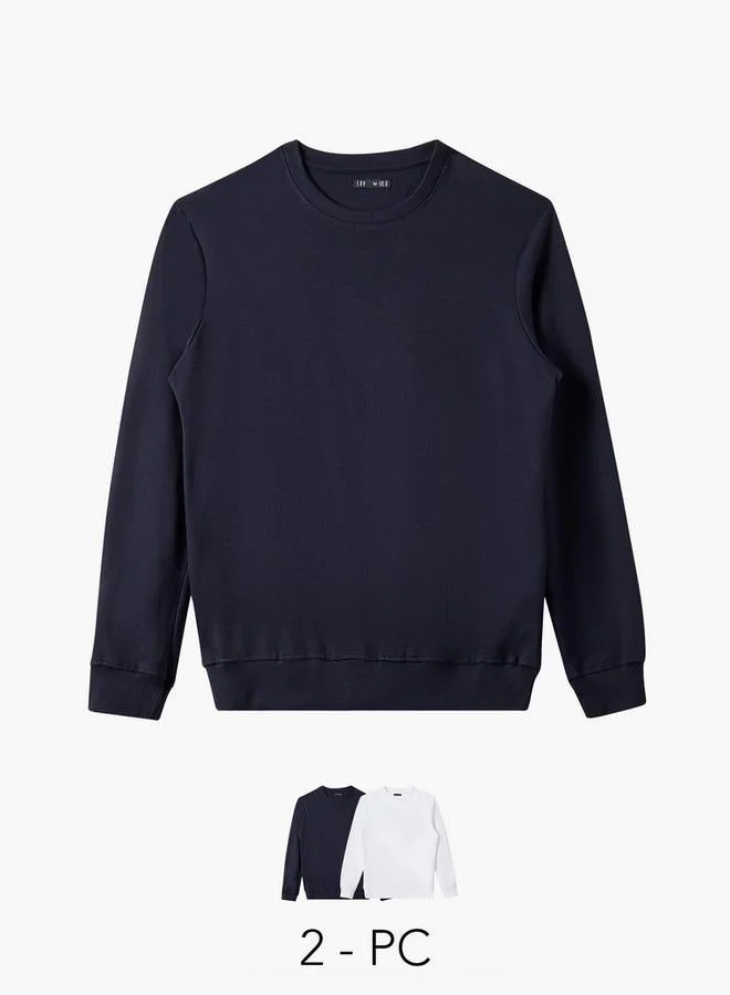 سبلاش فيڤ طقم سويت شيرت قطن رجالي قطعتين