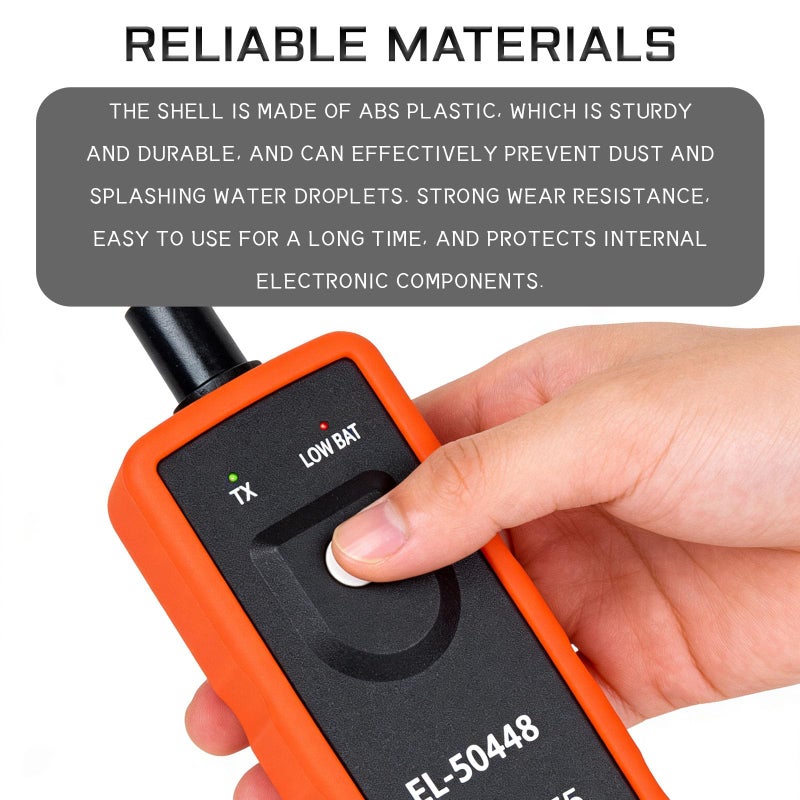 SWQS EL-50448 TPMS Relearn Tool, Tire Pressure Monitor Sensor Activation Reset Tool OEC-T5 for Most Series Vehicles OEC-T5 TPMS System Programming Training Activation Tools (Orange) - Image 4