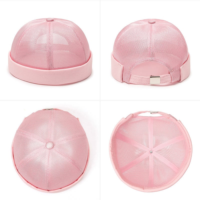 Summer Breathable Mesh Melon Cap Unisex Black - Image 5