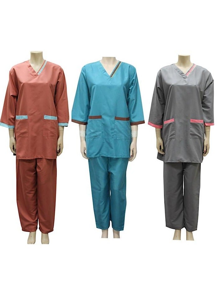 1home Housemaid Uniform Maid Nanny Scrub Suit 3 piece set  - Image 1