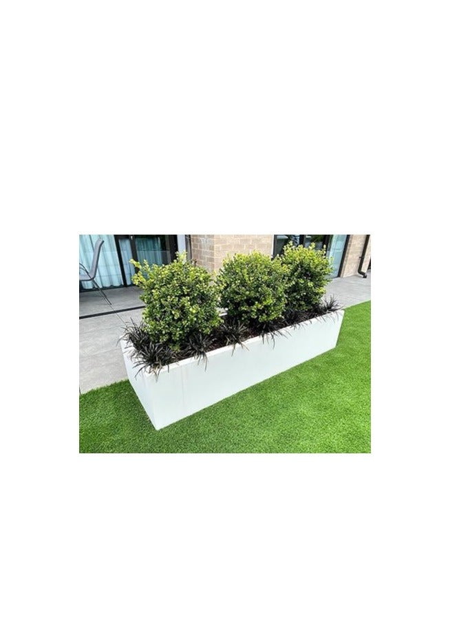 Generic GRP Fiberglass Rectangular Long White Pot 90x30x30cm (LWH) Indoor/Ourdoor Plants pot 