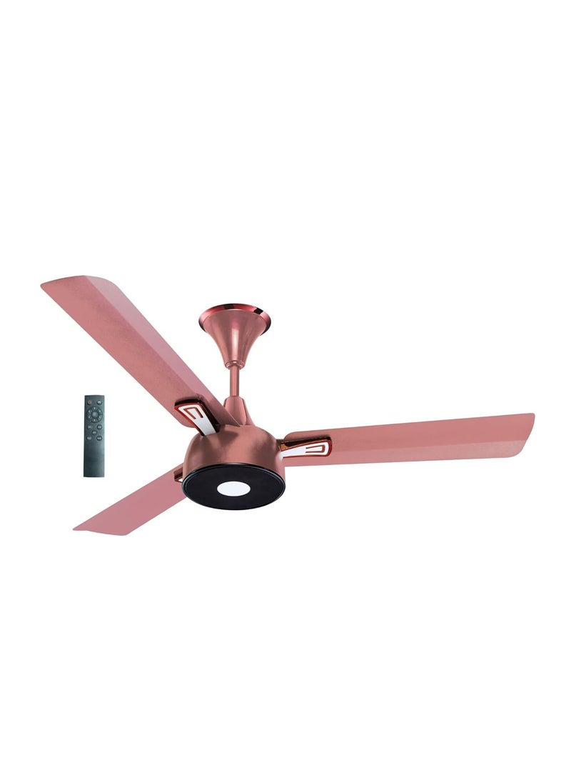ZENTAX ZENTAX Hybrid 24 1200mm BLDC Motor 5 Star Rated Sleek Ceiling Fans with Remote Upto 65 Energy Saving 5 Star Energy Rating Fan 26 Watt Low Energy Running ROSE GOLDBLACK 