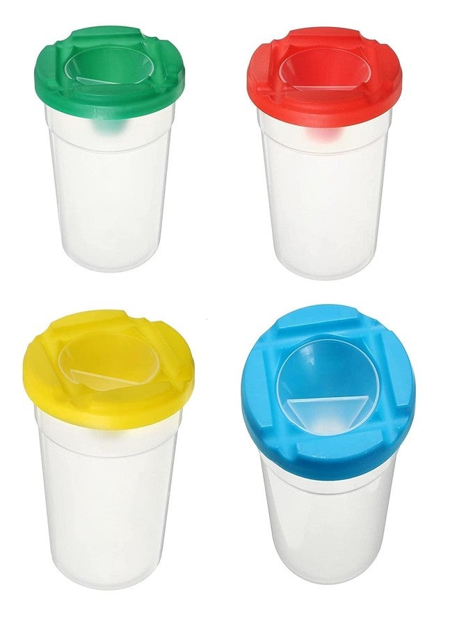KRYTONE�Plastic Painting Brush and Water Holder Cup with Lid (Transparent) (2) - Image 1
