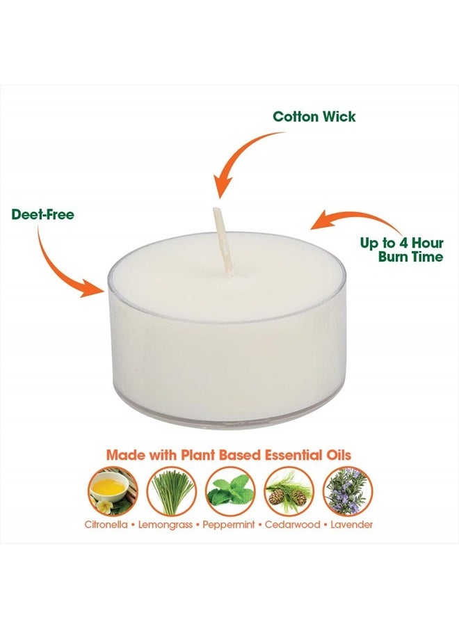 Mosquito Guard - 16 Tealight Citronella Candles Outdoor Mosquito Repellent Indoors - DEET Free Mosquito Candles for Outside - Natural Mosquito Repellent Outdoor Patio Candle - Yard Bug Repellent Candle - Image 1