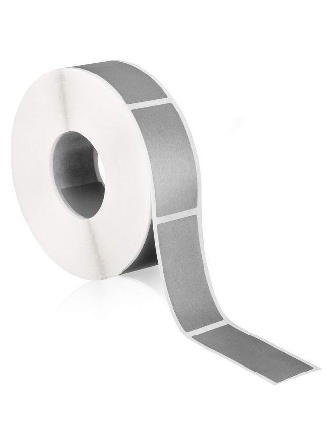 Leinuosen 1000 Pieces Scratch Off Sticker Round Labels (Silver, 2 X 1 Inch Rectangle)  - Image 1