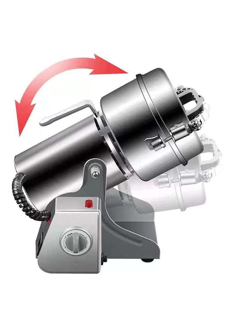 عربست مطحنة كهربائية، مطحنة البهارات، آلة مسحوق من الفولاذ المقاوم للصدأ مع حماية من التحميل الزائد ومؤقت 5 دقائق، آلة طحن الطعام الجاف للفاصوليا والبذور والمكسرات - Image 3