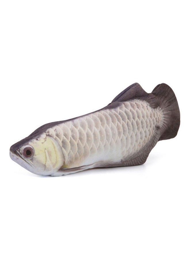 NIBEMINENT Electric Flopping Simulation Fish Toy White/Grey 