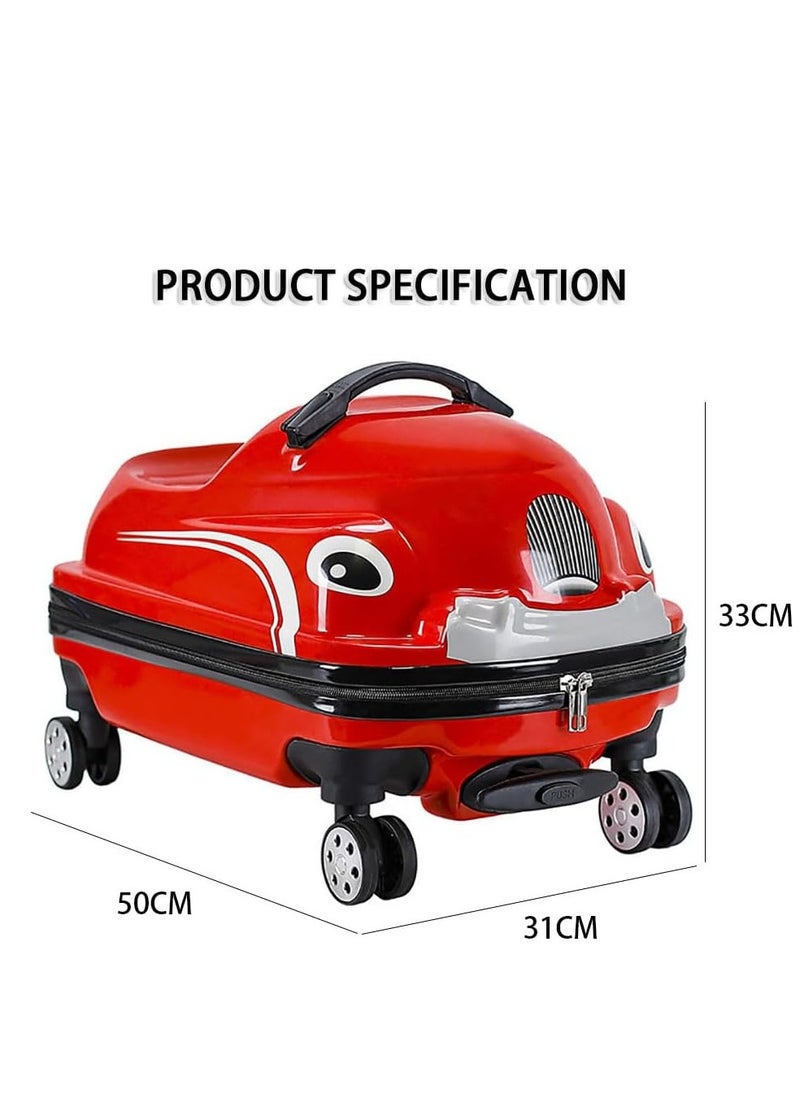 Generic Kids Luggage Travel Suitcase Kids Carry On Luggage for Boys and Girls with Wheels Rideable 3D Cartoon Children Suitcase (31*33*50cm，20Inch)  - Image 2