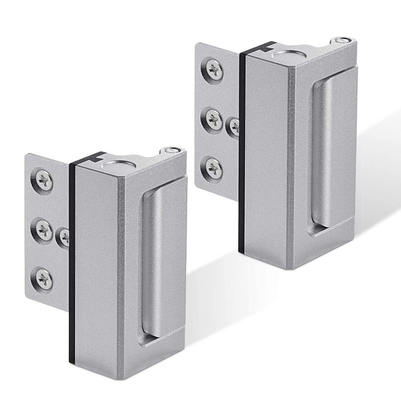 Lokytobi 2Pack Home Security Door Reinforcement Lock Childproof Door Lock Defender, Add High Security to Home Prevent, Aluminum Construction Finish (2Pack) - Image 1