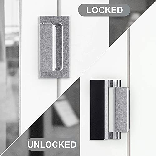Lokytobi 2Pack Home Security Door Reinforcement Lock Childproof Door Lock Defender, Add High Security to Home Prevent, Aluminum Construction Finish (2Pack) - Image 3