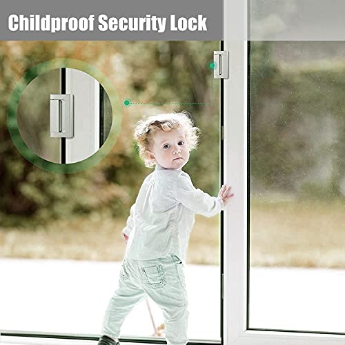 Lokytobi 2Pack Home Security Door Reinforcement Lock Childproof Door Lock Defender, Add High Security to Home Prevent, Aluminum Construction Finish (2Pack) - Image 5