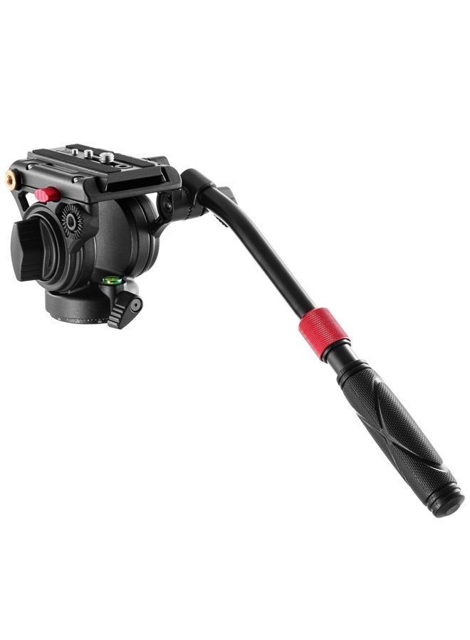Neewer حامل ثلاثي القوائم للفيديو من NEEWER برأس سائل مع لوحة فك سريعة متوافقة مع Manfrotto ومقبض تلسكوبي وقاعدة بانورامية متدرجة (⌀55 مم)، أقصى حمولة 13.2 رطل/6 كجم، شديد التحمل لكاميرات الفيديو DSLR، GM001 - Image 1